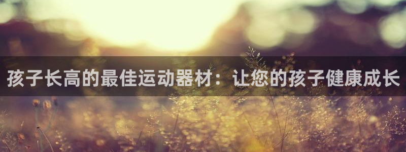 意昂3新能源：孩子长高的最佳运动器材：让您的孩子健康成长